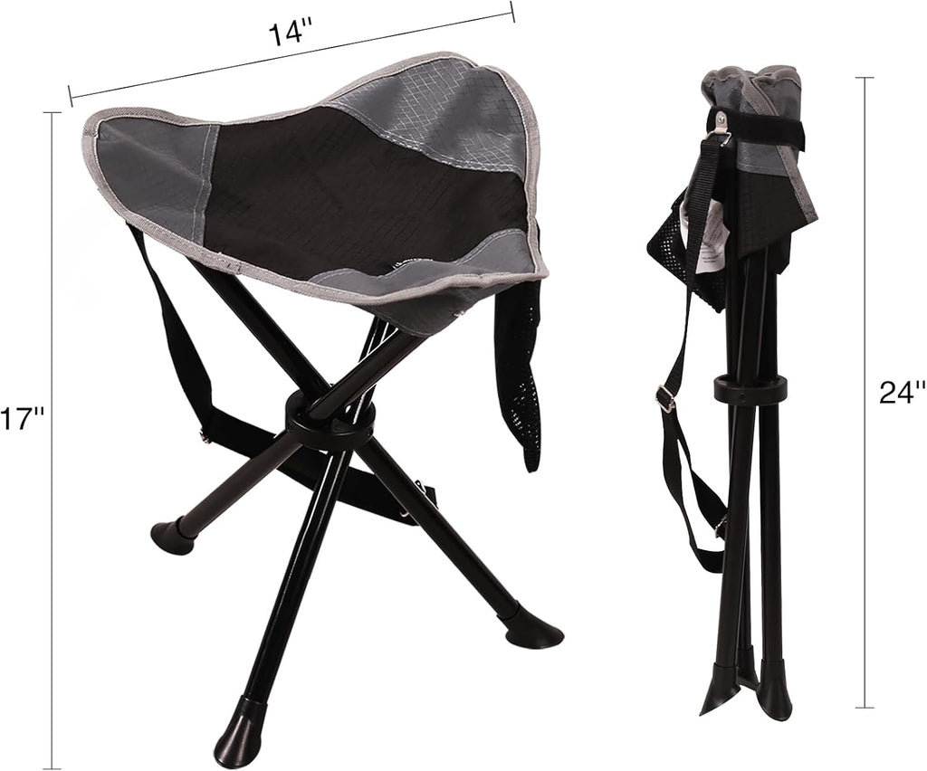 REDCAMP 2 Pack Folding Tripod Stools for Adults