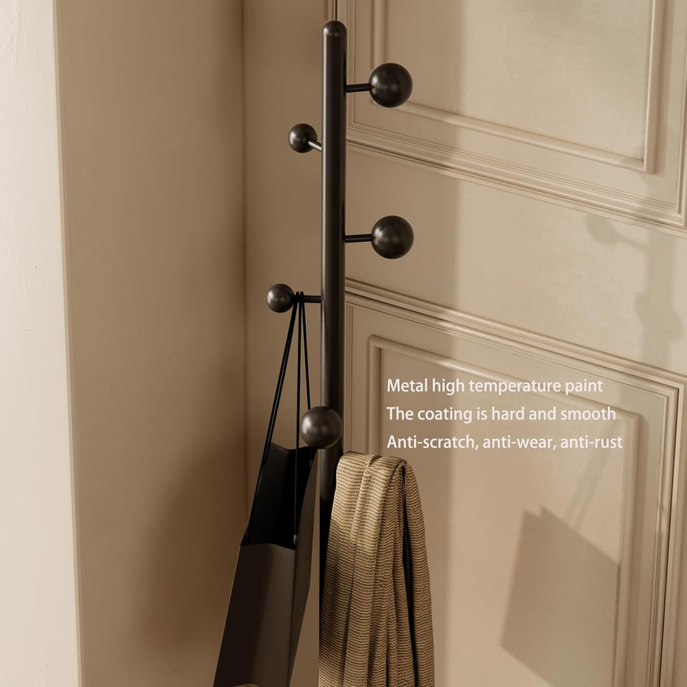 coat rack freestanding,coat rack stand with 7 Hooks and Metal Base for Bags, ...