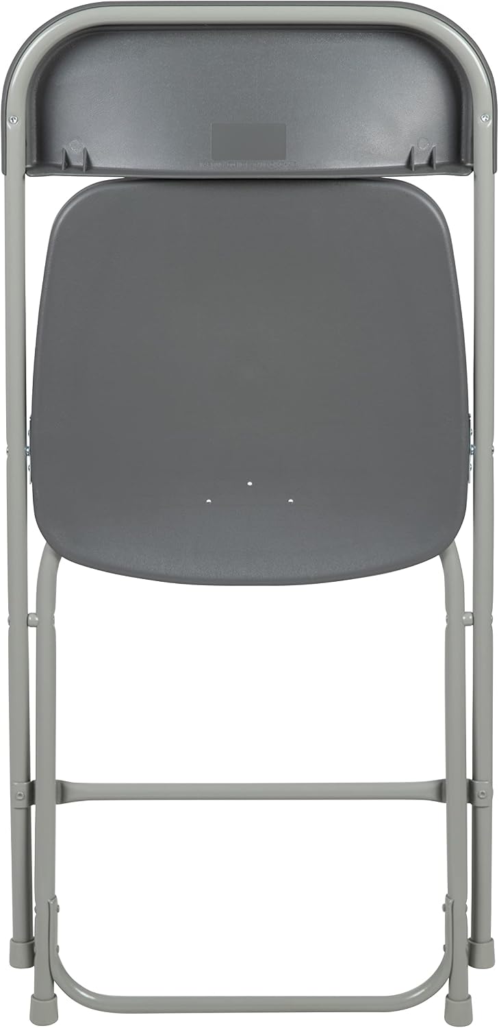 Flash Furniture Hercules Plastic Folding Event Chair, Gray, 6-Pack