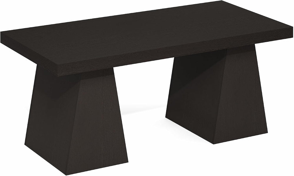 Furinno ARA Coffee Table, 47-Inch Accent Center Table, Dark Oak