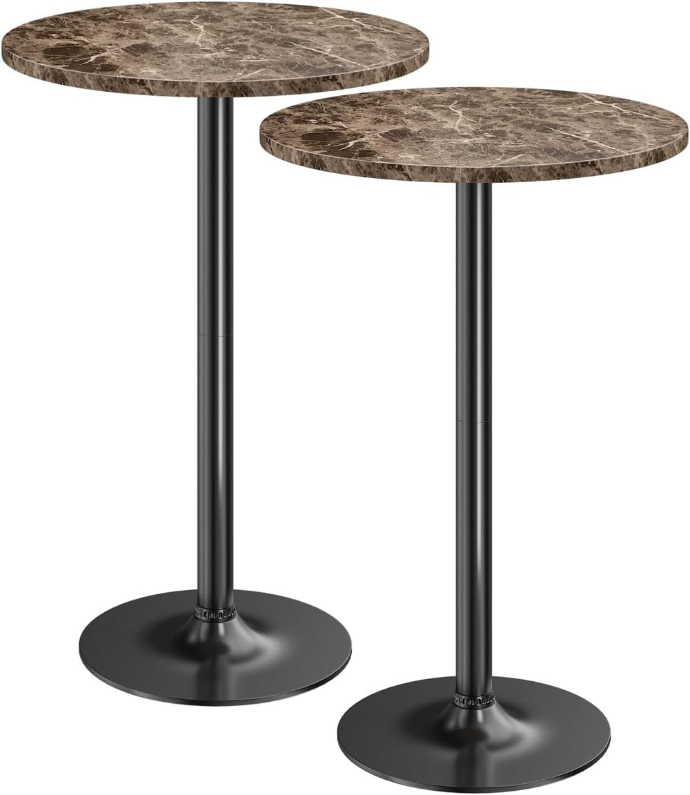 Furmax Bistro Pub Table Round Bar Height Cocktail Table for Home Bar, Round B...
