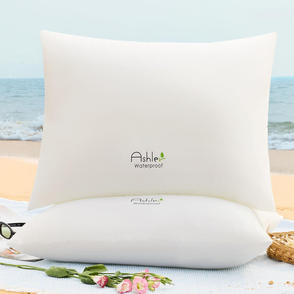 Outdoor Pillows 20 X 26 Pillow Inserts Pack of 2, Water-Resistant Decorative ...