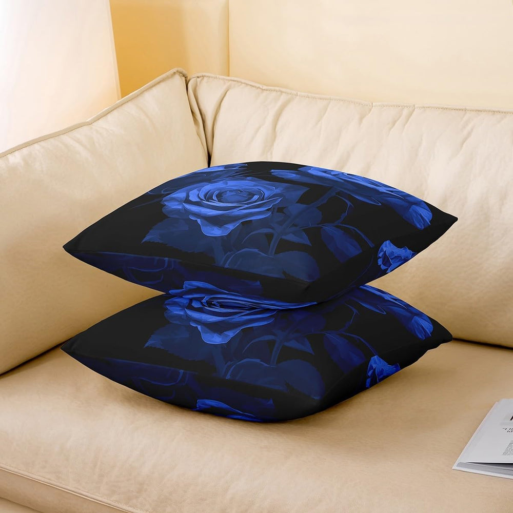 Feelyou Rose Throw Floral Pillow Covers 20x20 Inches Soft