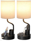 Fenmzee Bedside Lamps for Bedroom Set of 2 - Table Desk Lamp for Nightstand