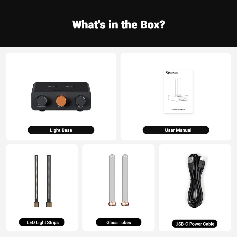 Fosi Audio Music Visualizer, Sound Pickup Spectrum Analyzer, Vintage Tube RGB...