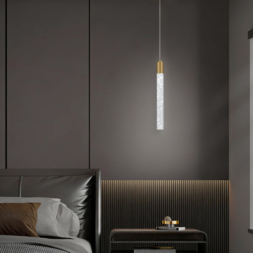 3-Pack Bubble Crystal Pendant Lights Integrated LED Gold