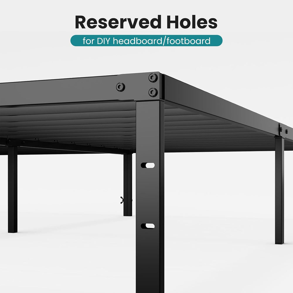 Sweetcrispy Queen Bed Frame, Metal Slats Platform Bed Frame, 12 Inch