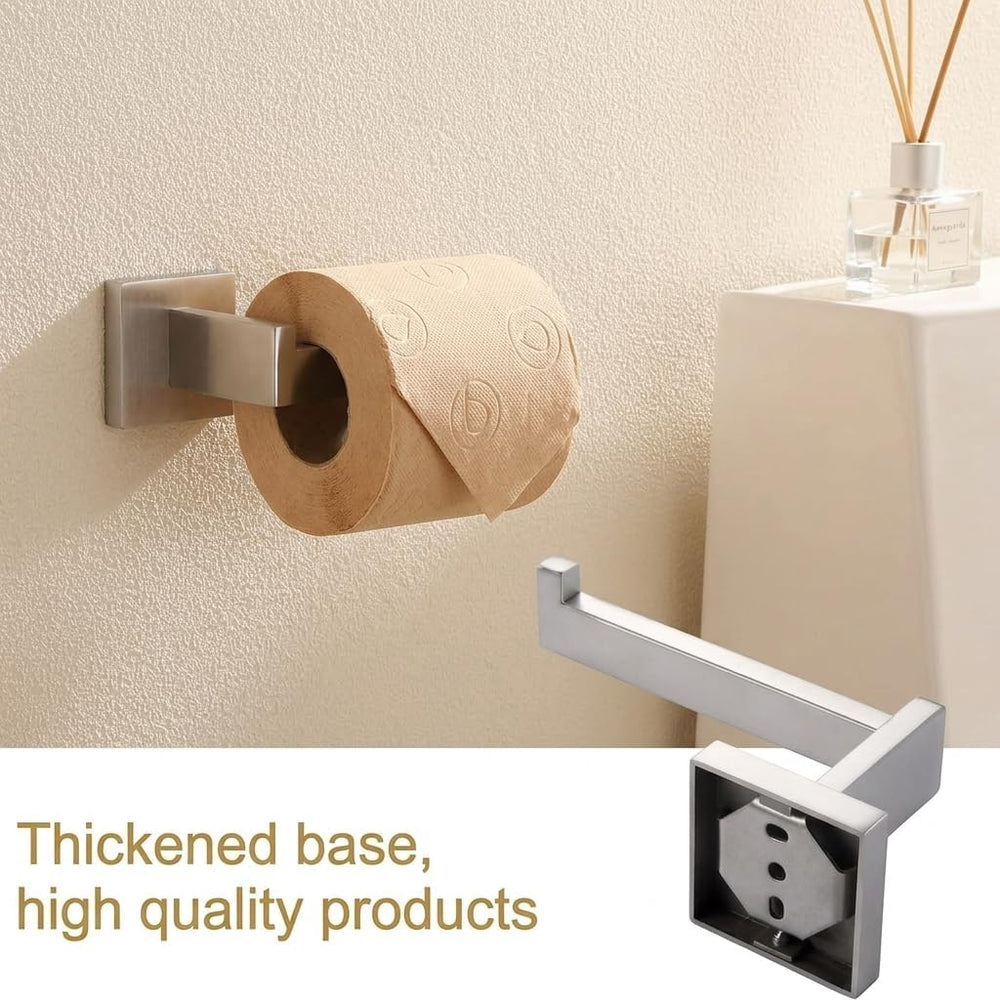 5-Piece Bathroom Hardware Set, 23.6 in Towel Bar, Brushed Nickel