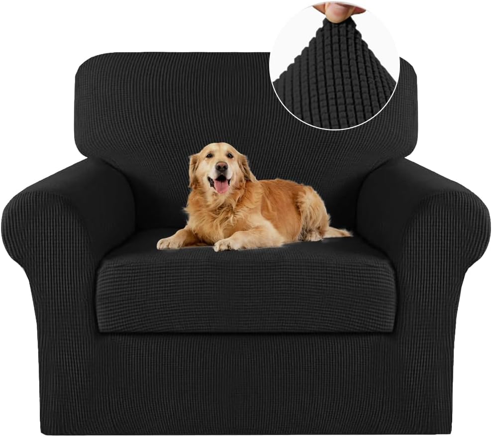 Turquoize 2 Piece Chair Covers Chair Slipcovers for Living Room Armchair Sofa...