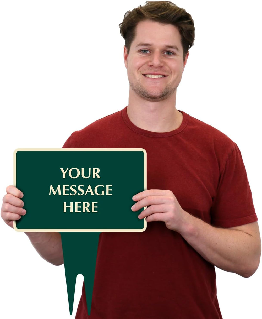 SmartSign Custom Yard Stake Sign - Add Your Message, 12"x15", 120 m...