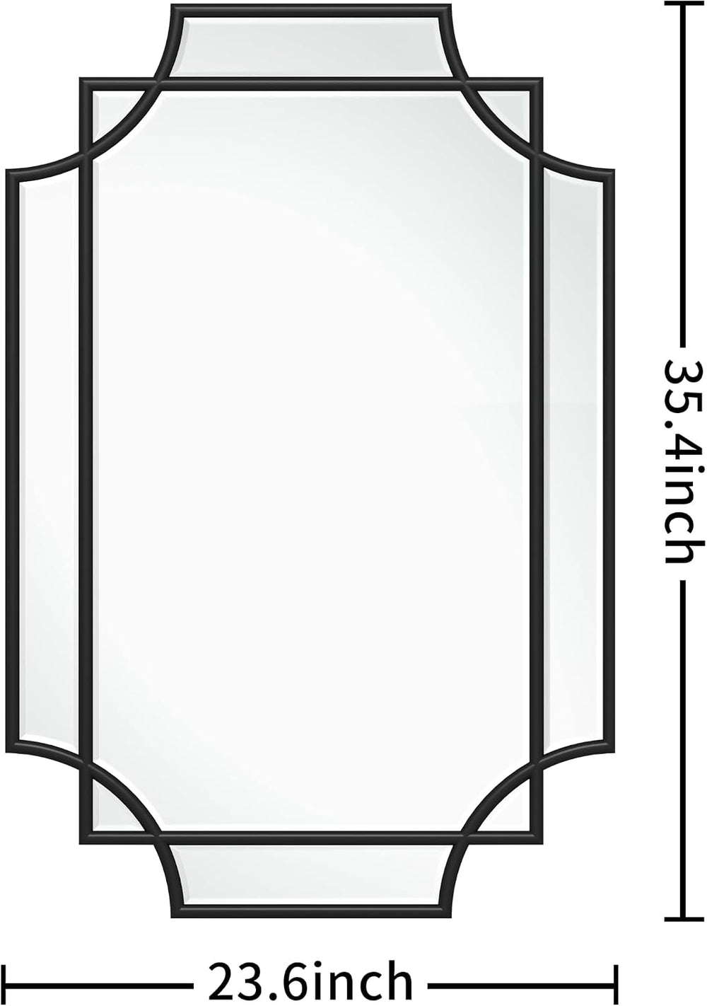 24x36 Inch Bathroom Mirrors for Over Sink, Framed Mirrors for Wall Black