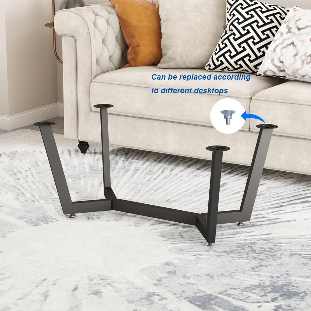 KaKaBB Metal Coffee Table Legs 18 Inch, Dual Use Furniture Legs for TV Stands...