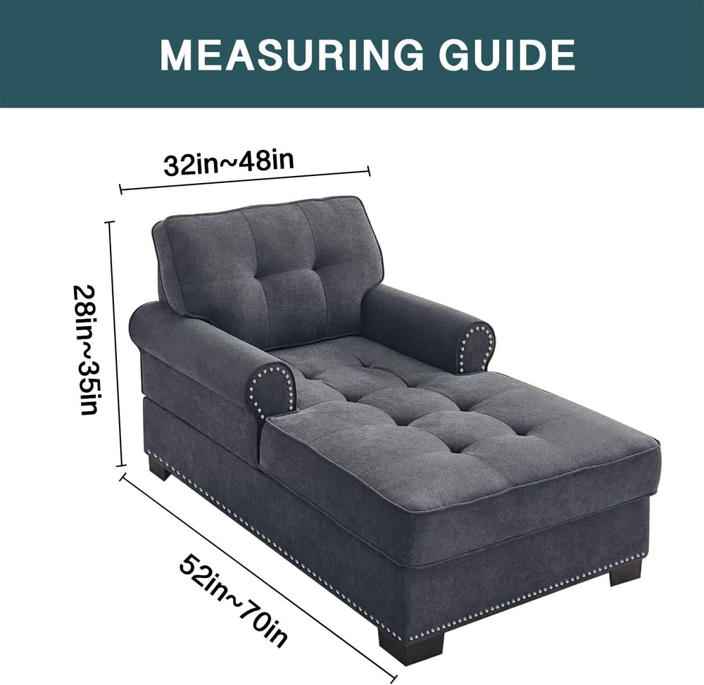 FantasDecor Velvet Chaise Lounge Cover Stretch Double Arm Chair Slipcover for...