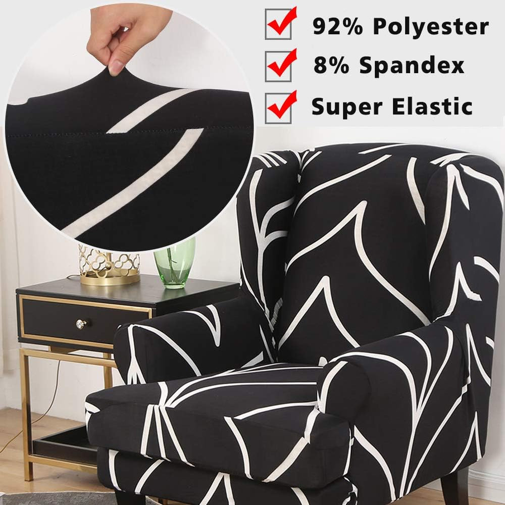 GULI Wingback Chair Cover 2-Piece, Wing Chair Covers Armchair Chair Slipcover...