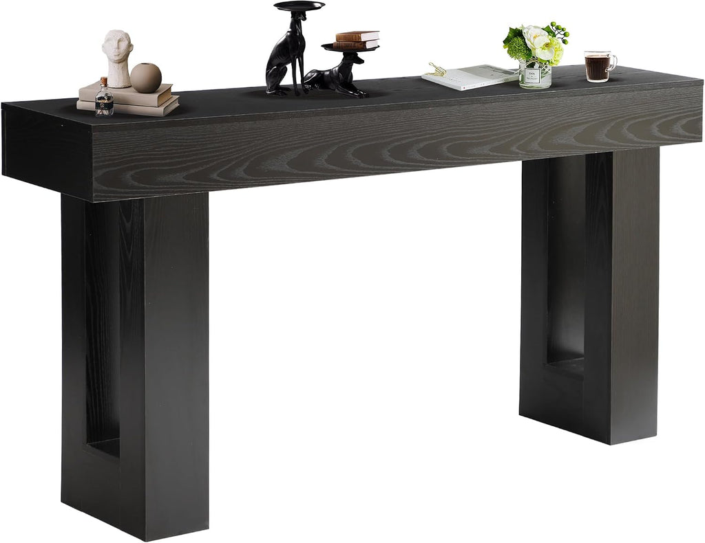 Depeht 63" Long Entryway Console Table, Wooden Sofa Behind Couch Table