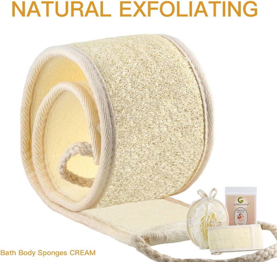 Mesh Pouf Body Sponge Set - Redesign Bath Loofahs Shower Puffs 2 Pack & E...