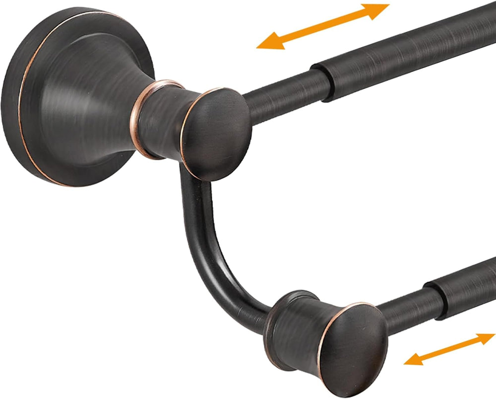 Hoimpro Double Towel Bar Towel Rack for Bathroom Wall Mounted Bronze