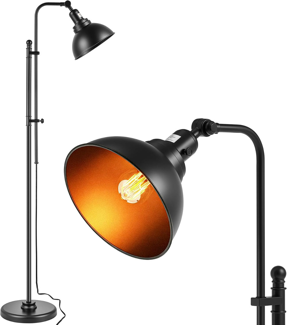 VONLUCE Industrial Floor Lamp 65", Adjustable Standing Lamp for Living Room