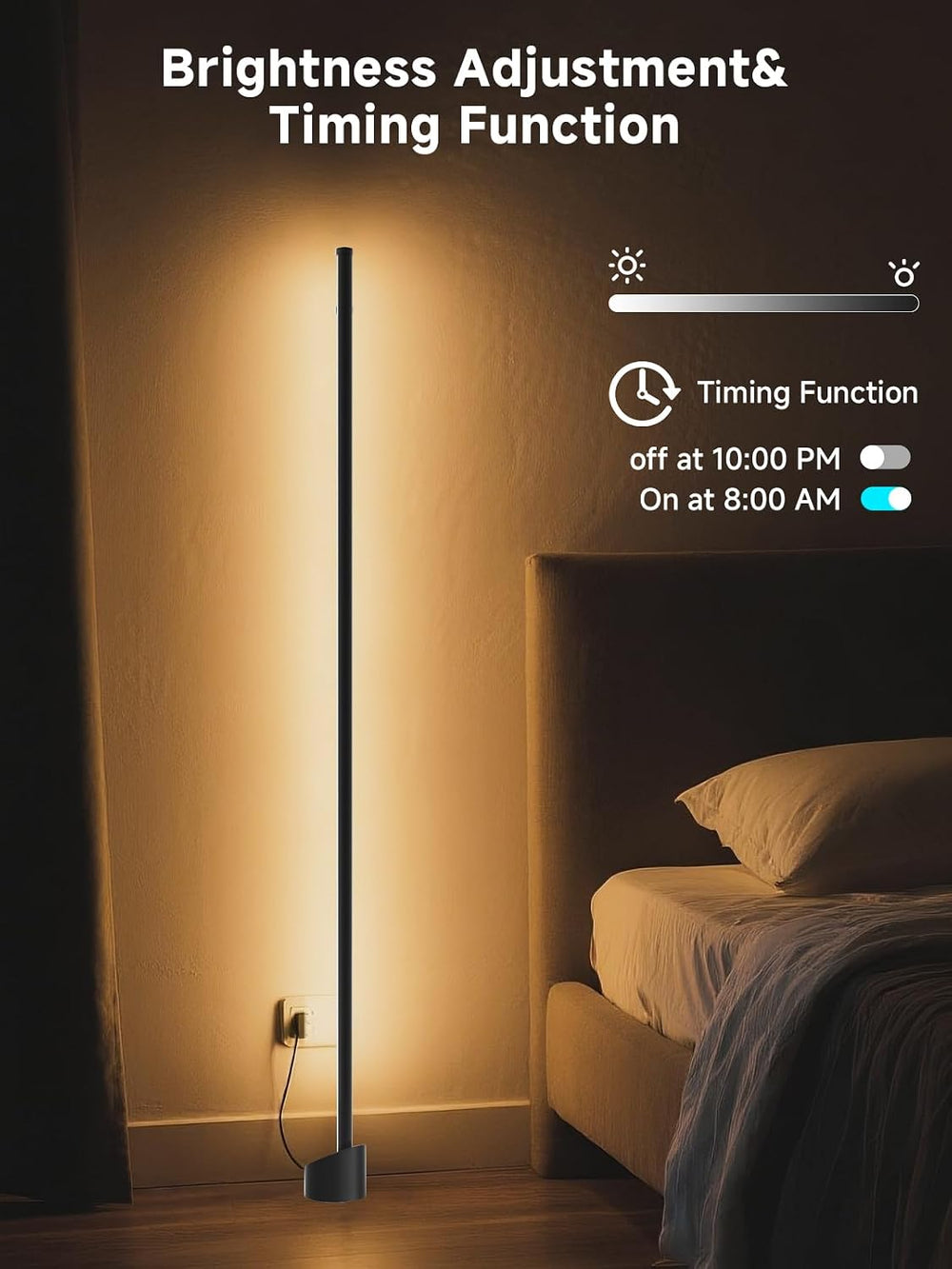 Tyute Standing Floor Lamp, RGB LED Lamp with Music Sync, Smart App and Remote...