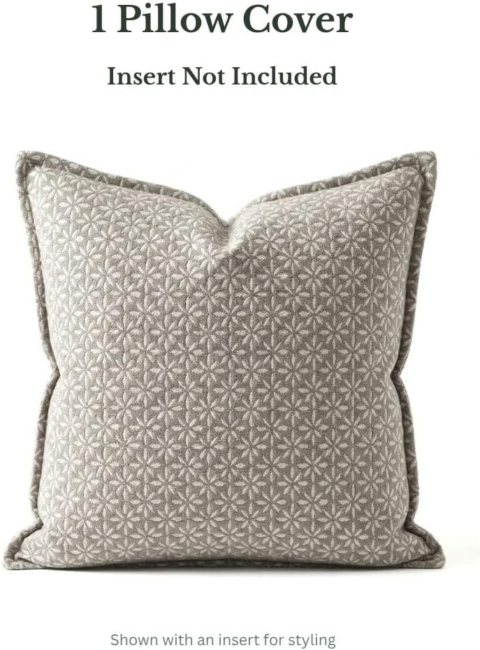 SanVia Designer Cotton Throw Pillow Covers 20x20 for Nooks, Beds & Sofas
