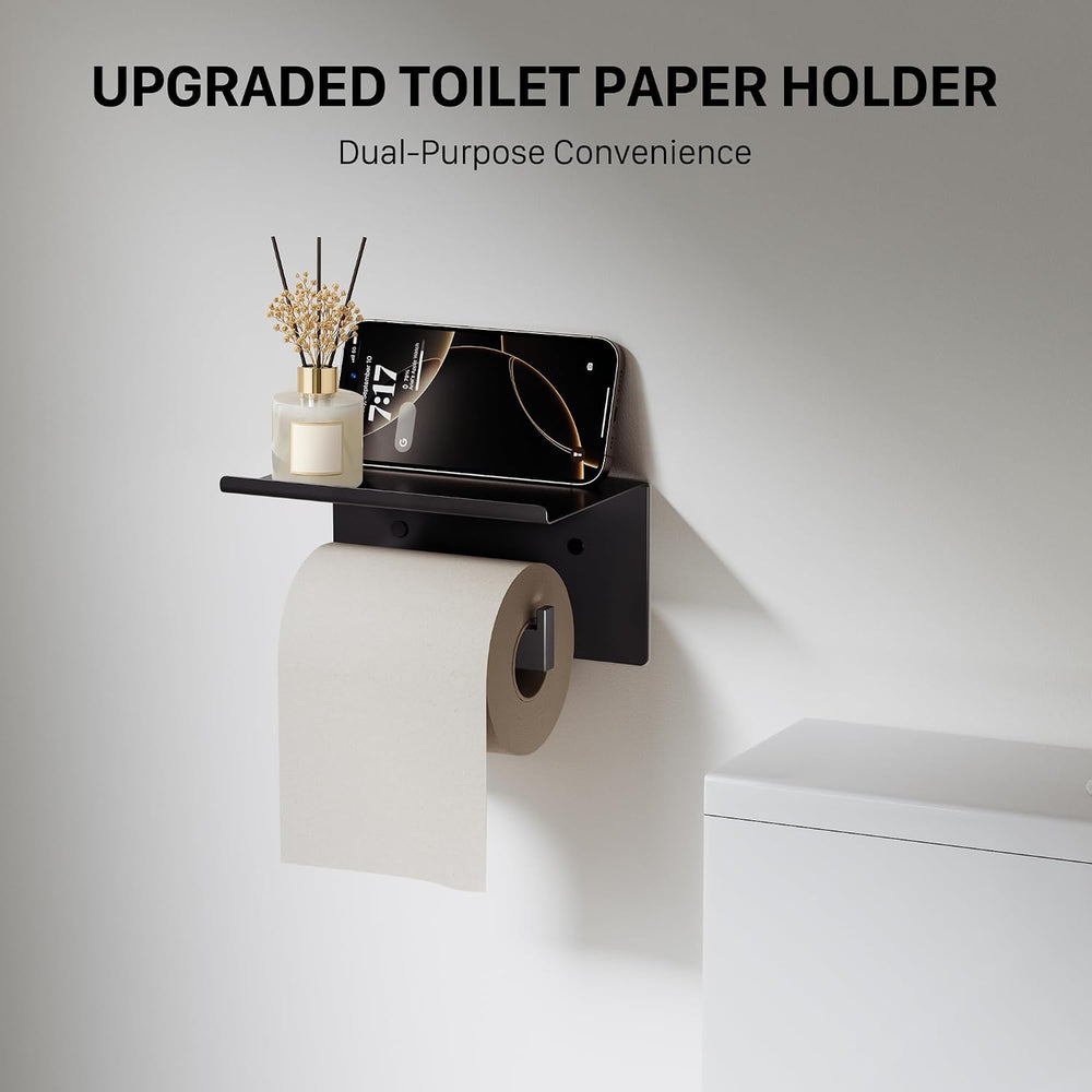 10-Piece 23.6 Inch Matte Black Bathroom Hardware Accessories Set