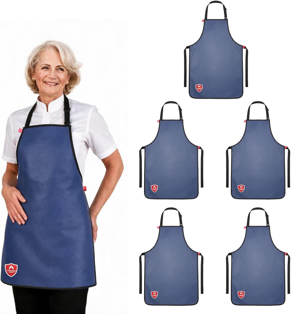 Prepared Hero Fireproof Apron for Women & Men, Doubles as Fire Blanket