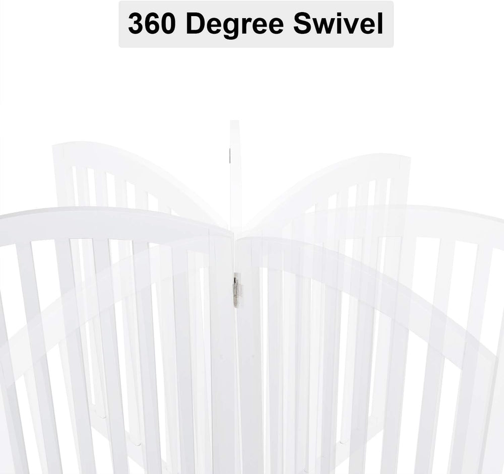 Bonnlo 30” Tall Free Standing Dog Gate for Doorways, 4 Panel Folding Pet Gate...