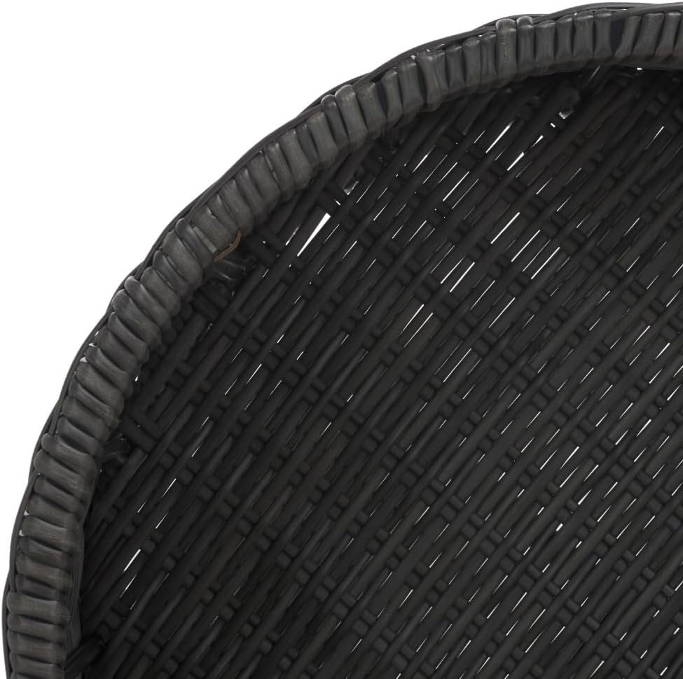 SAFAVIEH Couture Collection Anguilla Dark Grey Faux Wicker Indoor/Outdoor Sto...