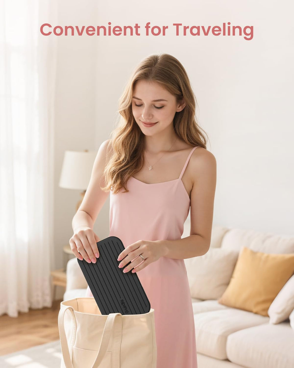 RENPHO Travel Scale with Mirror, Rechargeable, LED Display, 8.98" x 5.28...