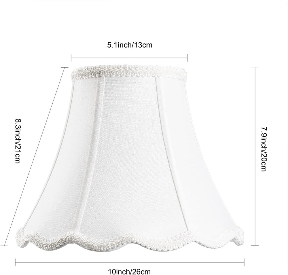 White Bell Lampshade, 5''x10''x8'', Solid Lamp Shade,...