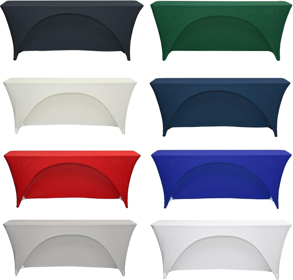 YOUR CHAIR COVERS - Spandex 6 Ft x 18 Inches, Narrow Classroom Open Back Rect...