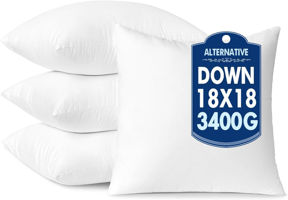 MIULEE 18x18 Pillow Inserts Pack of 4,Down Alternative Throw Pillows
