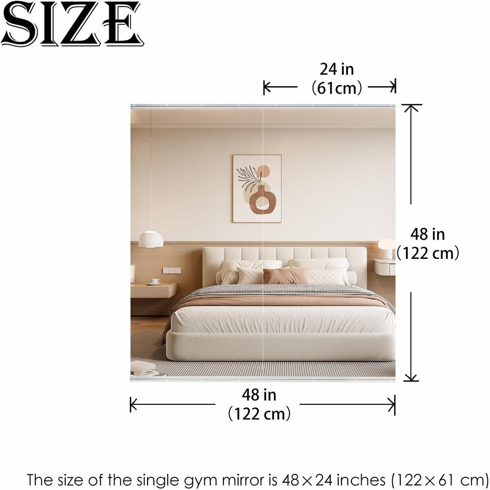 Gym Mirror 2 PCS 48 x 24 Inch (Each)
