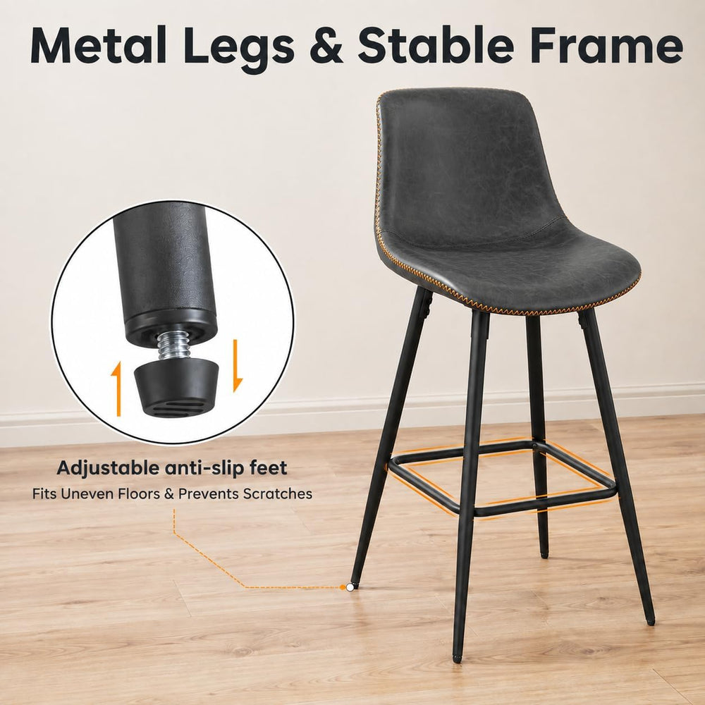 Garvee Bar Stools Set of 2, Counter Height Bar Stools