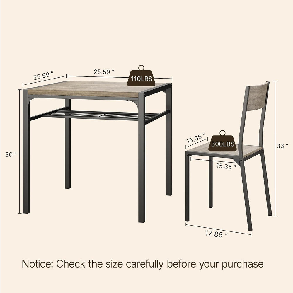 Gizoon 4-Piece Dining Table Set for 4, Kitchen Table