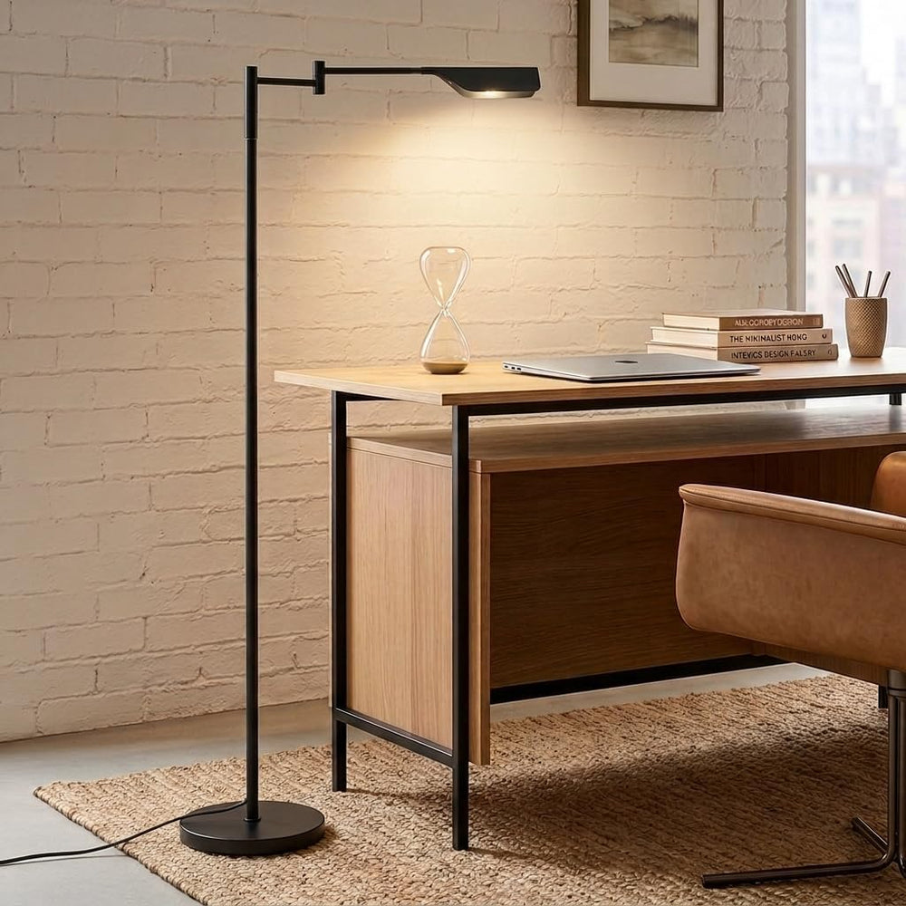 Brightech Leaf Pharmacy LED Reading Lamp, Dimmable Floor Lamp with Easy Rotat...