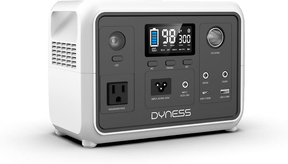 DYNESS Portable Power Station 300W, 256Wh Solar Generator with 110V Pure Sine...