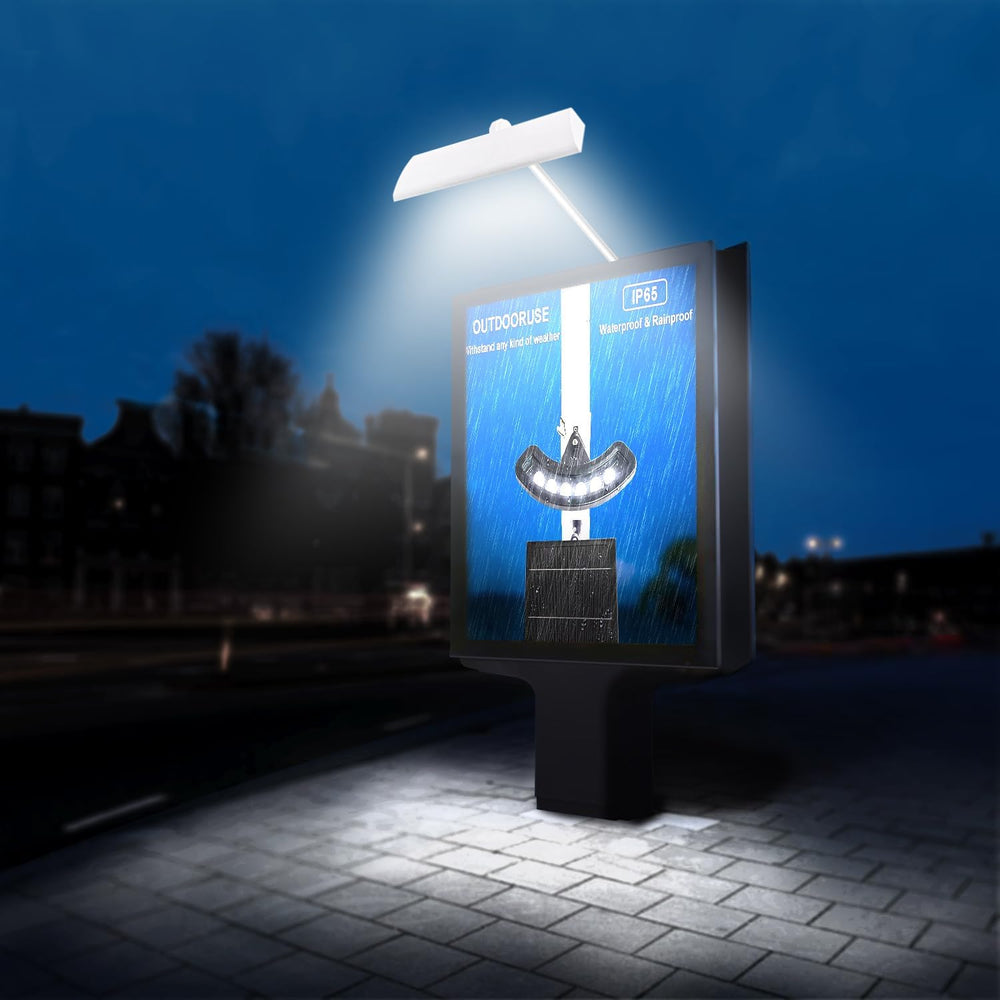 Solar Sign Lights Outdoor, 210led 3699 Lumen Solar Sign Light, 8000mAh Billbo...