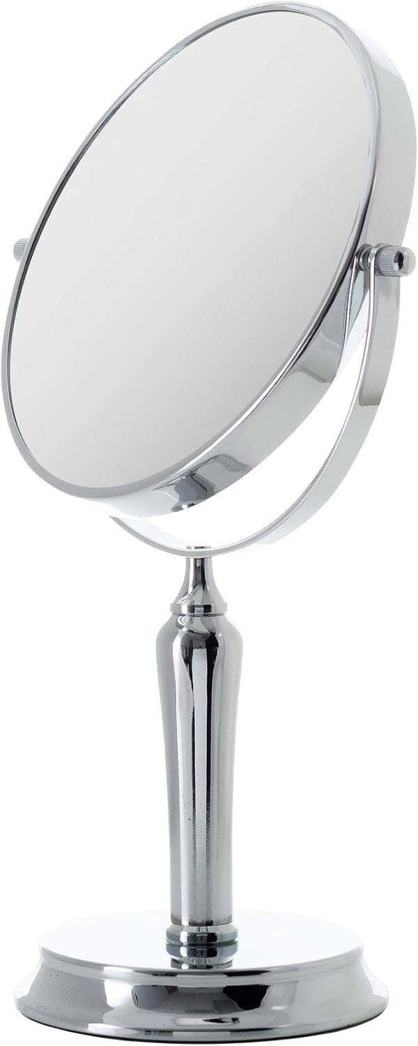 Zadro Anaheim 8.75” Round Non-Lighted Makeup Mirror 5X 1X Magnifying Makeup M...