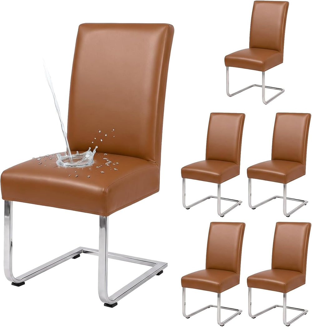 PU Leather Dining Chair Covers Waterproof Chair Covers for Dining Chairs