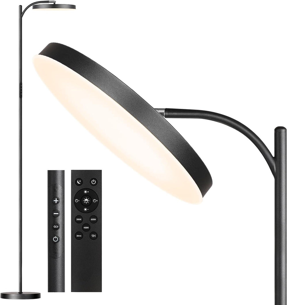 36W Bright LED Floor Lamp, Modern Stepless Dimmable Torchiere Tall Lamp