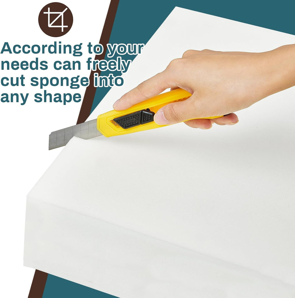 Frienda 2 Pack 6" x 26" x 26" Upholstery High Density Foam Squ...