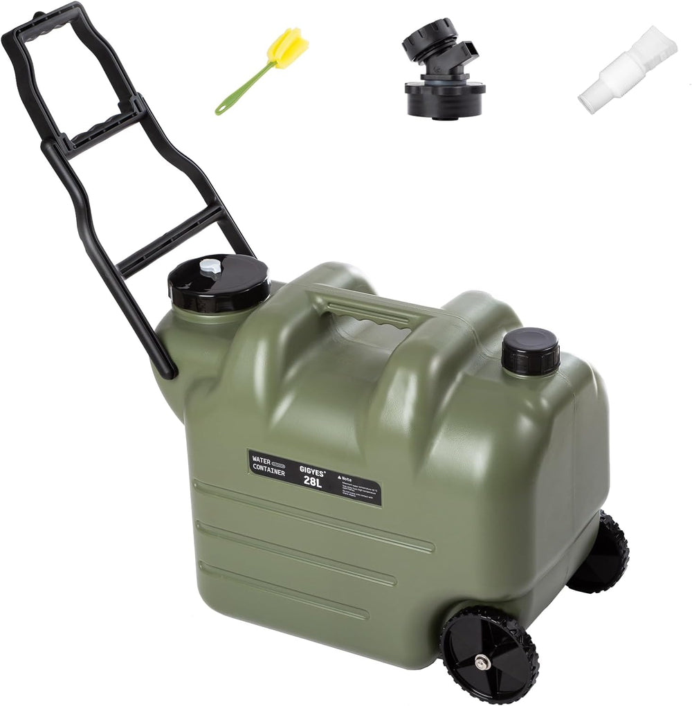 7.4 Gallon Water Jug with Wheels & Folding Handle
