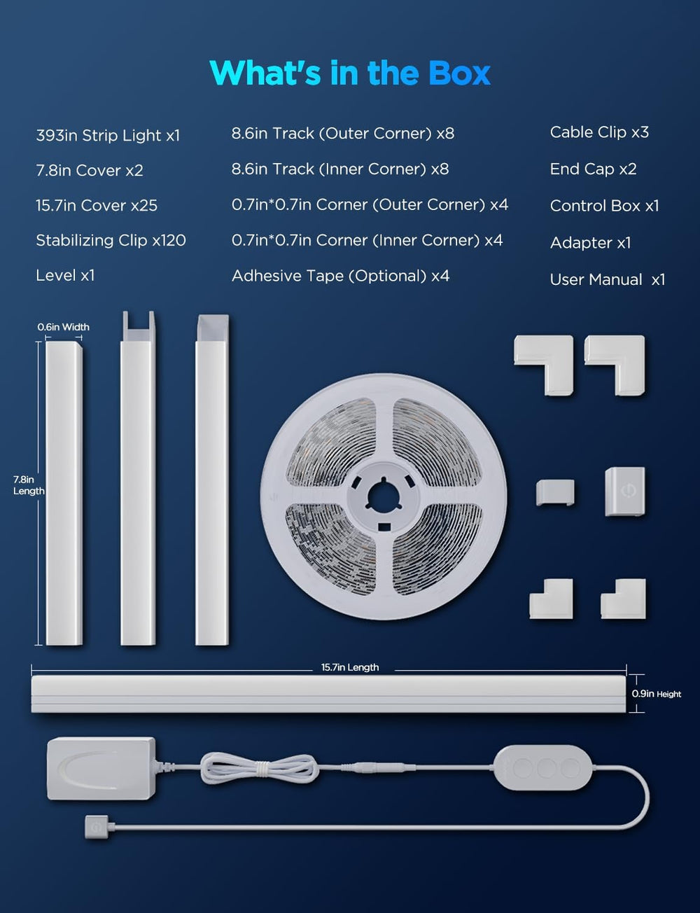 Govee RGBIC LED Strip Lights 32.8ft with Covers,Smart Control, APP, WiFi