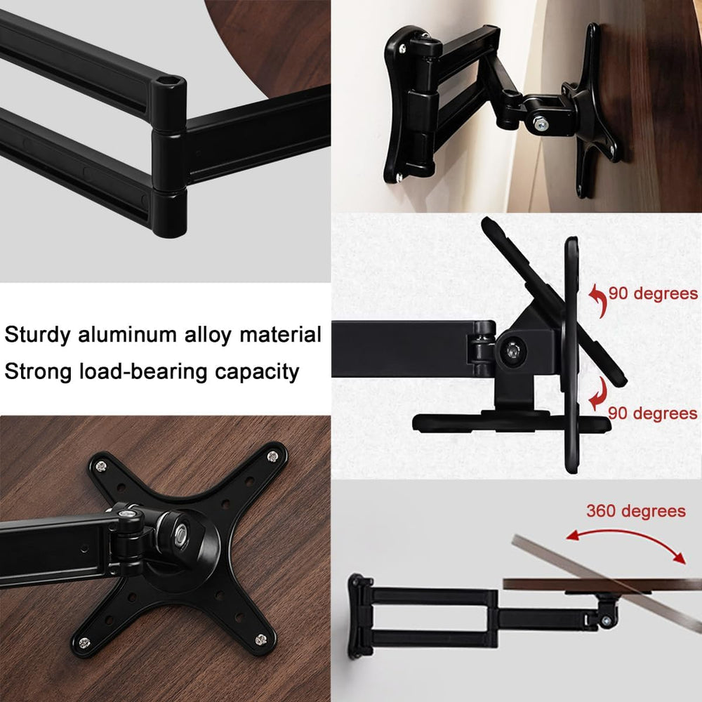 Wall Floating Nightstand Shelf Brackets,Foldable,Rotatable