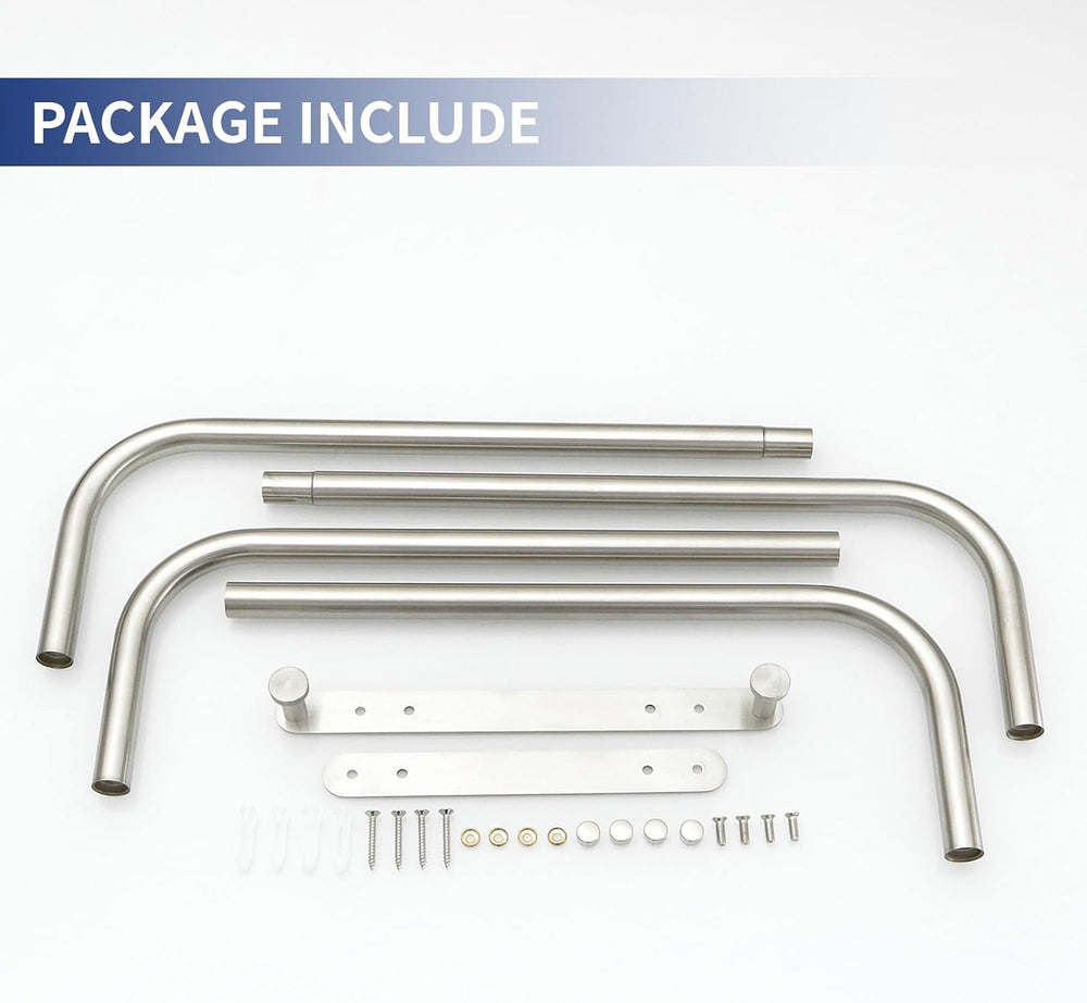 BWE Brushed Nickel Towel Racks for Bathroom Wall Mounted for Rolled Towels