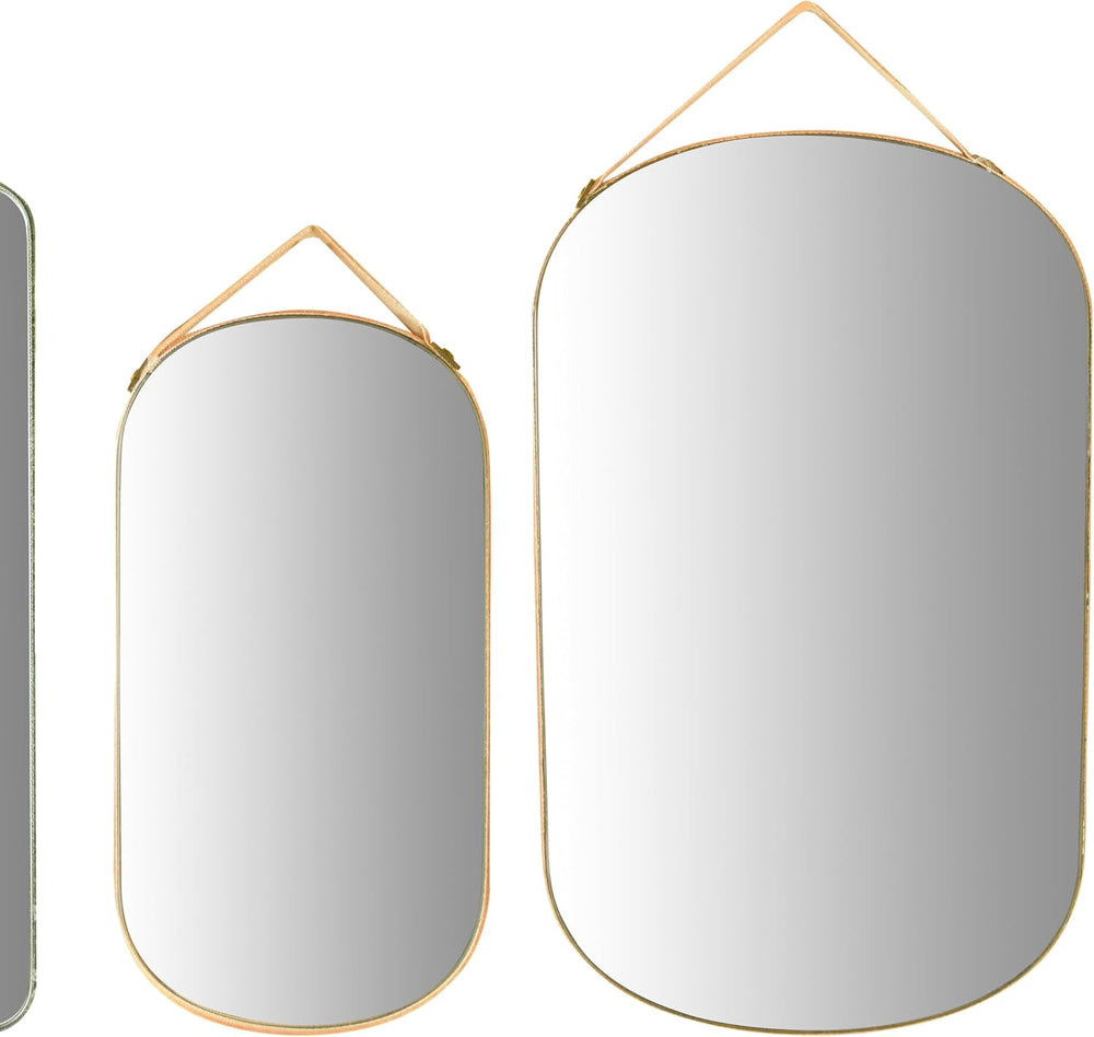 Creative Co-Op Various Velvet Edged Wall Mirrors, Multicolor, Set of 6