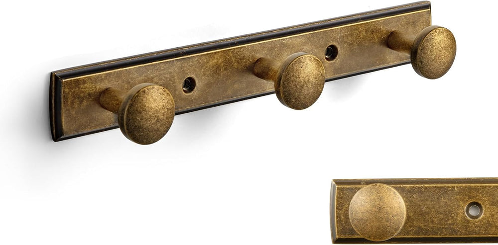 Goo-Ki Antique Brass Coat Rack Wall Mount, Heavy Duty Zinc Wall Mounted Coat ...