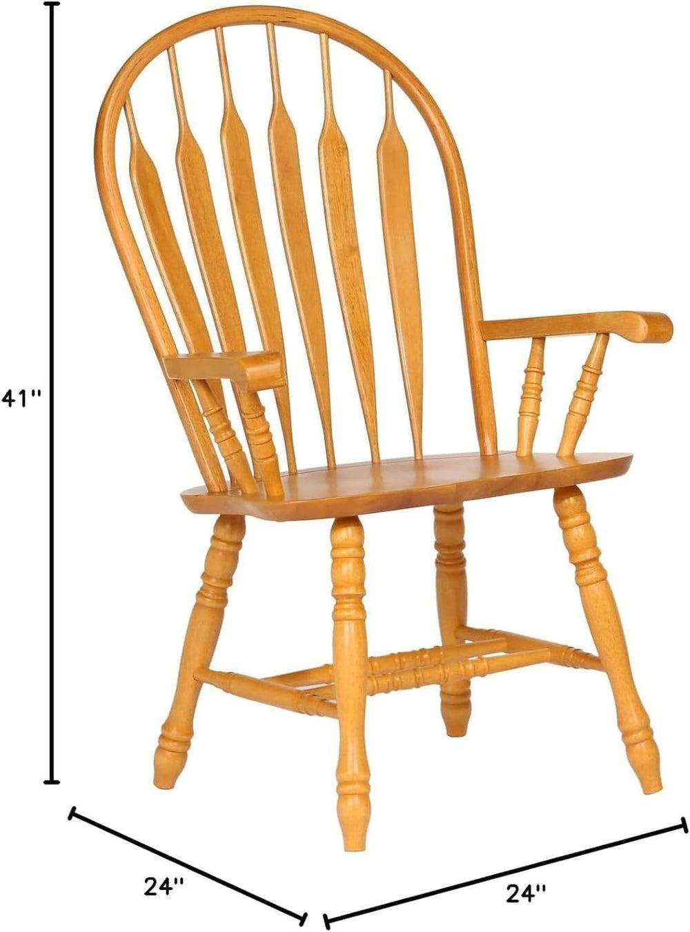 HomeStock Comfort Back Dining Armchair with Sculpted Arms and Contoured Seat ...