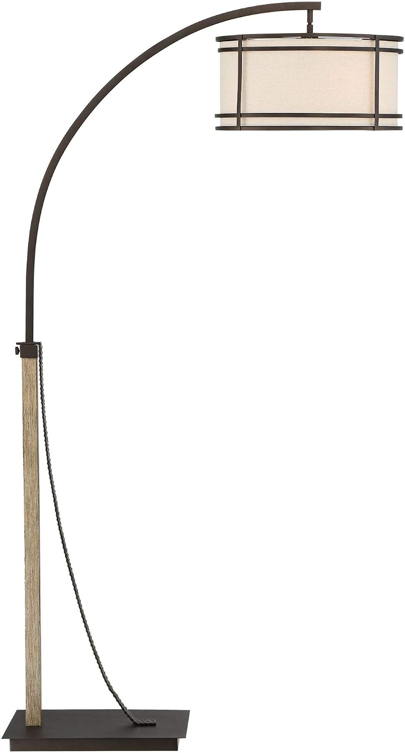 Gentry 71 1/2" Tall Bronze 2-Light Downbridge Arc Floor Lamp
